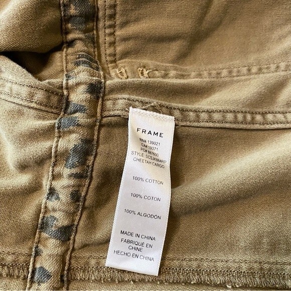 Frame cheetah print cargo jacket size small - Picture 13 of 14